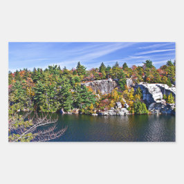 Pegatina Rectangular Foliage otoñal alrededor del lago Minnewaska