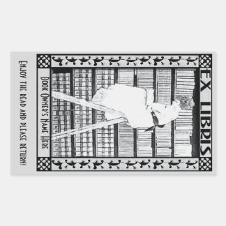 Pegatina Rectangular Folleto de época moderna v3 PERSONALIZADO
