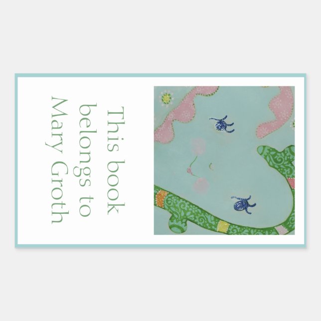 Pegatina Rectangular Folleto dulce (Anverso)