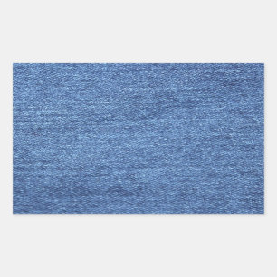 Pegatina Rectangular Fondo azul Jean Denim