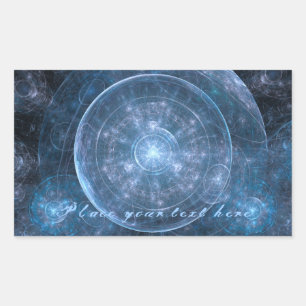 Pegatina Rectangular Fondo Cosmos 001
