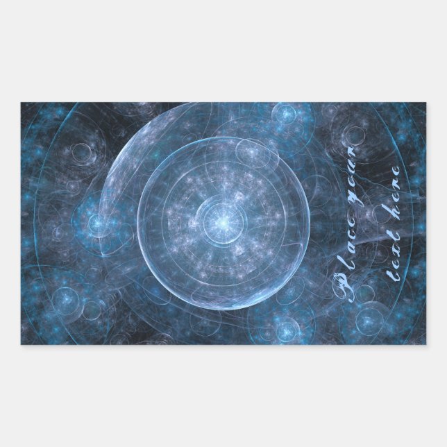 Pegatina Rectangular Fondo Cosmos 001 (Anverso)