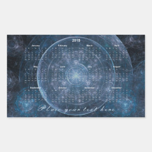 Pegatina Rectangular Fondo Cosmos 001 - Calendario 2015