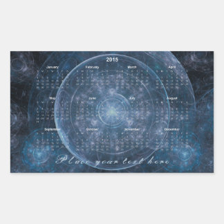 Pegatina Rectangular Fondo Cosmos 001 - Calendario 2015