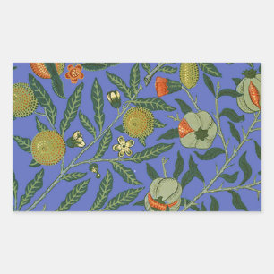 Pegatina Rectangular Fondo de escritorio William Morris Pomegranate