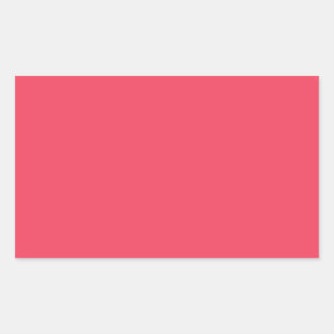 Pegatina Rectangular Fondo de Neon Salmon personalizado de color rosa c