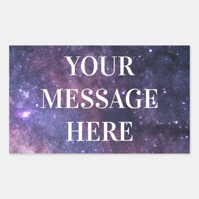 Pegatina Rectangular Fondo de NOCHE ESTRELLADA - Personaliza el tuyo (Anverso)