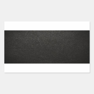 Pegatina Rectangular Fondo de textura de cuero negro