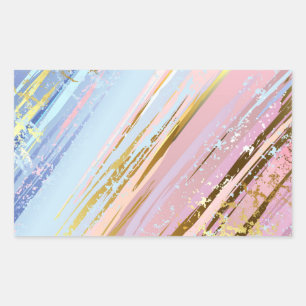 Pegatina Rectangular Fondo rosa texturizado