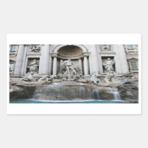 Pegatina Rectangular Fontana de Trevi Roma