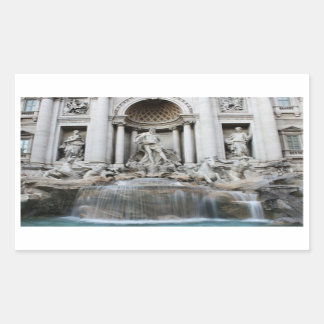 Pegatina Rectangular Fontana de Trevi Roma