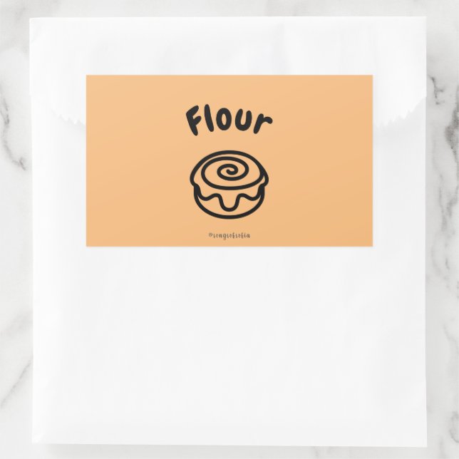Pegatina Rectangular Food Label Sticker (Bolso)