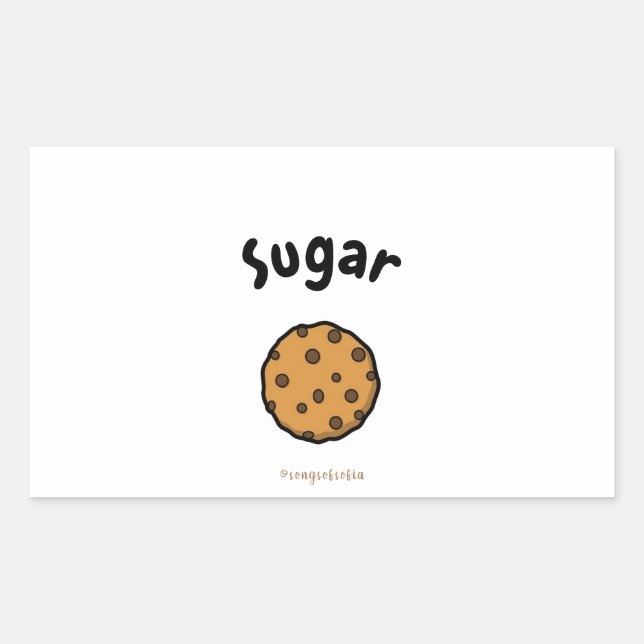 Pegatina Rectangular Food Label Stickers (Anverso)