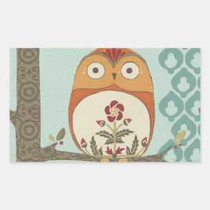 Pegatina Rectangular Forest Whimsy II