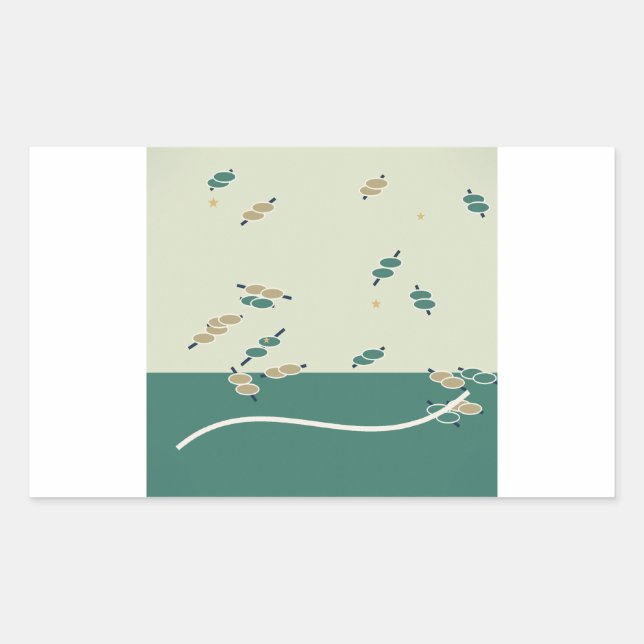 Pegatina Rectangular Forest Whimsy sanfte Waldmagie (Anverso)