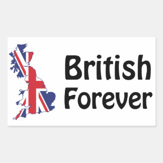 Pegatina Rectangular Forever británico