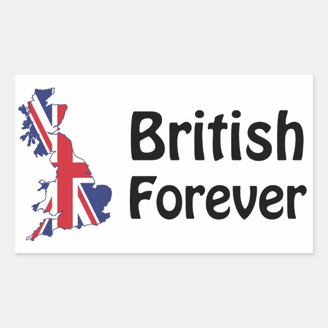 Pegatina Rectangular Forever británico (Anverso)