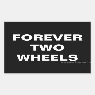 Pegatina Rectangular Forever Two Wheels Pegatinas