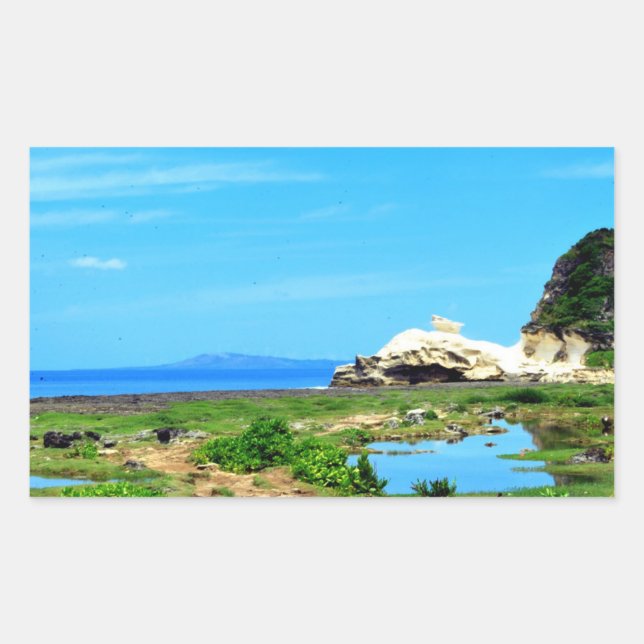 Pegatina Rectangular Formación Kapurpuruwan Rock (Anverso)