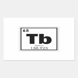 Pegatina Rectangular Fórmula de la química del símbolo del elemento