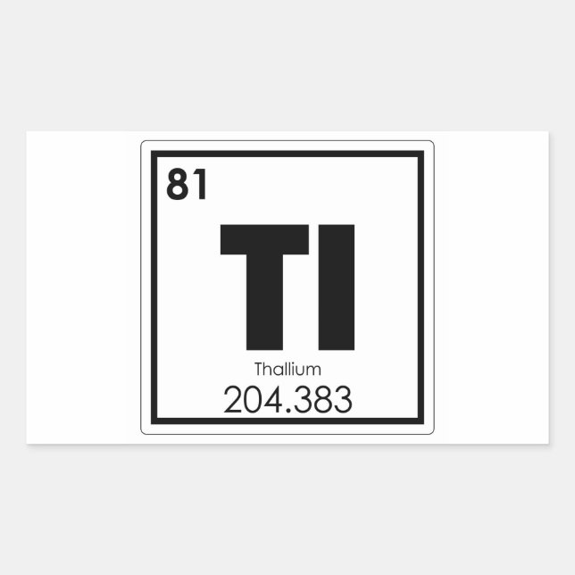 Pegatina Rectangular Fórmula química del símbolo del elemento químico d (Anverso)