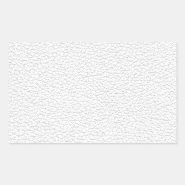 Pegatina Rectangular Foto de Cuero Blanco. (Anverso)