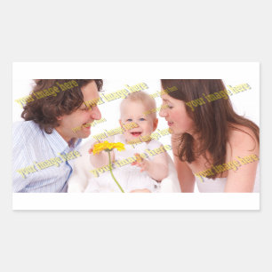 Pegatina Rectangular Foto FAMILIAR ✨ Personalizado encantador