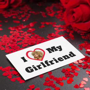 Pegatina Rectangular Foto Personalizada I Love My Girlfriend