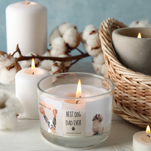 Pegatina Rectangular Fotografía de Collage moderna mejor perro de papá (Subido por el creador)