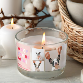 Pegatina Rectangular Fotografía de tres grupos | Perro Valentines Gift