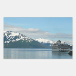 Pegatina Rectangular Fotografía de viajes de crucero en Alaska