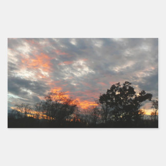 Pegatina Rectangular Fotografía del paisaje natural del atardecer de in