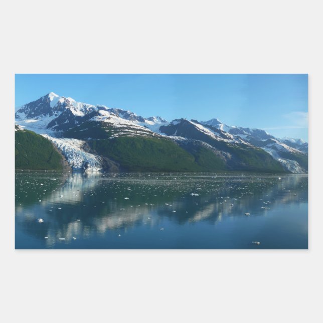 Pegatina Rectangular Fotografía Hermosa de Alaska College Fjord II (Anverso)