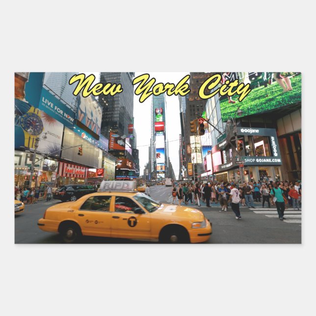 Pegatina Rectangular Fotografía profesional de Nueva York (Anverso)
