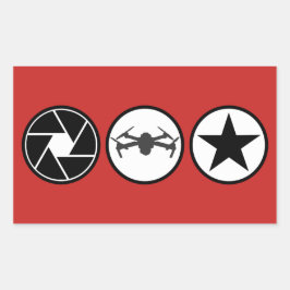 Pegatina Rectangular Fotógrafo aéreo DJI Mavic los E.E.U.U.