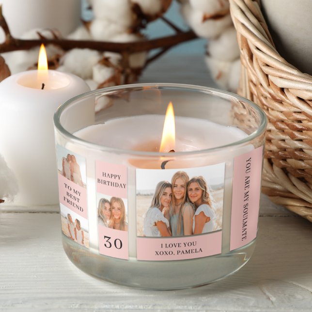 Pegatina Rectangular Fotos de Collage Friend | Regalo de cumpleaños fel (Subido por el creador)