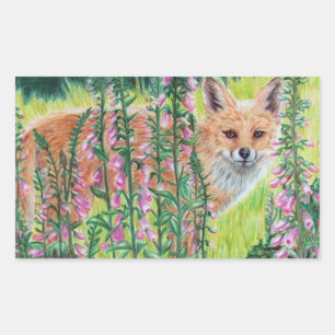 Pegatina Rectangular Foxgantes