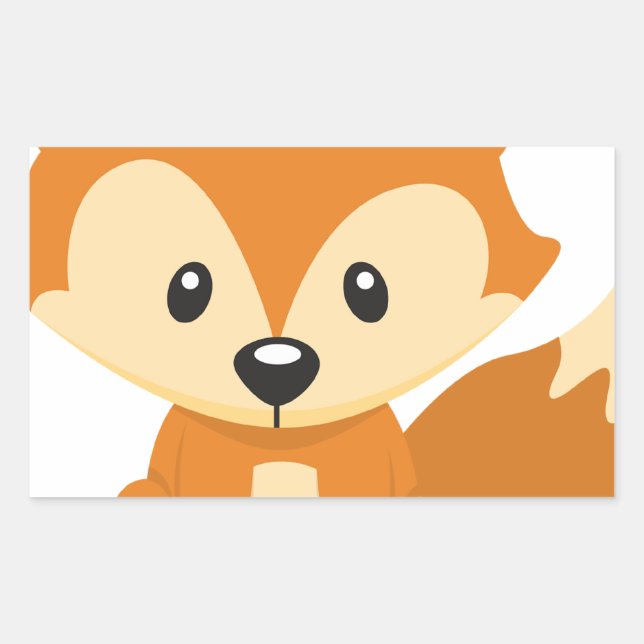 Pegatina Rectangular Foxy (Anverso)