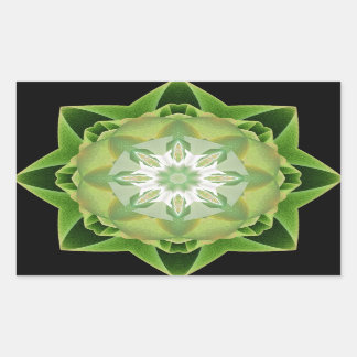 Pegatina Rectangular Fractal Stardust Green