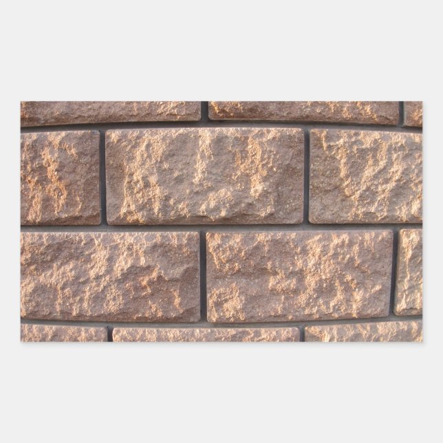 Pegatina Rectangular Fragmento de la pared de los grandes bloques de ho (Anverso)