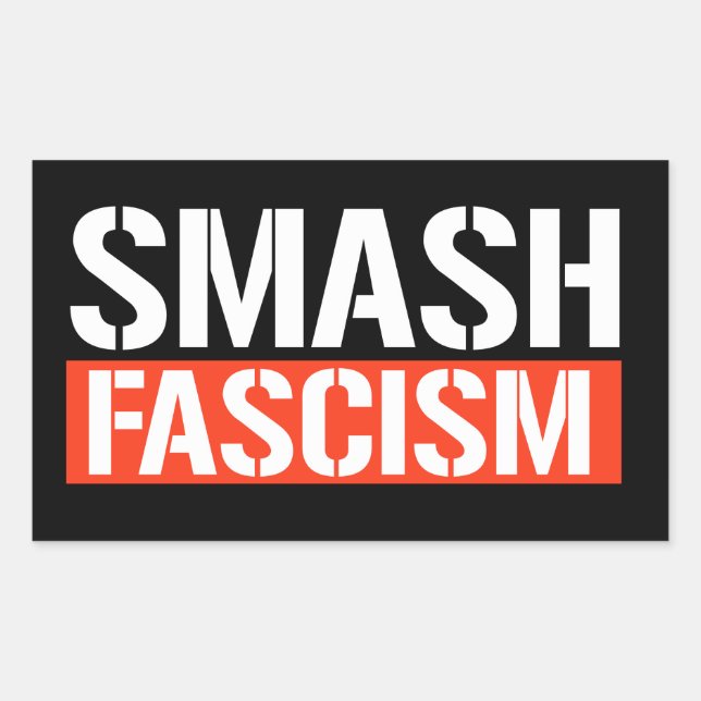 Pegatina Rectangular Fragmento del fascismo (Anverso)