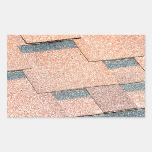 Pegatina Rectangular Fragmento impermeable de una cubierta de un tejado