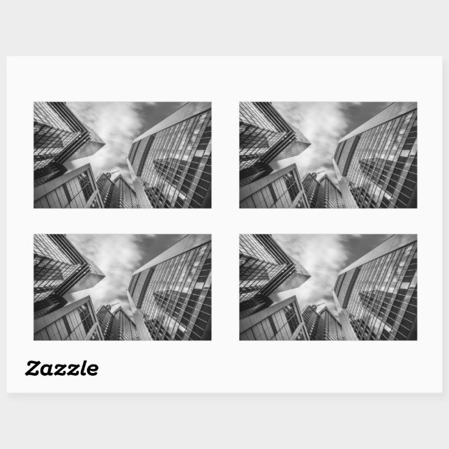 Pegatina Rectangular Fráncfort Alemania (Hoja)