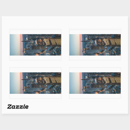 Pegatina Rectangular Fráncfort Alemania