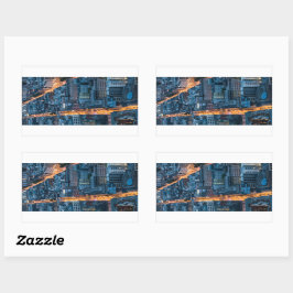 Pegatina Rectangular Fráncfort del Meno Alemania