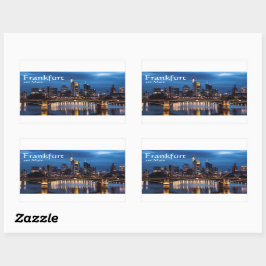 Pegatina Rectangular Fráncfort del Meno Alemania