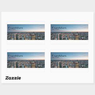Pegatina Rectangular Fráncfort del Meno Alemania