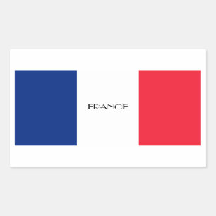 Pegatina Rectangular FRANCIA: Bandera de Francia