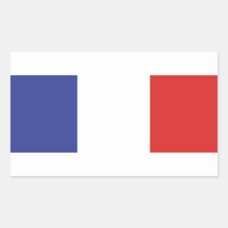 Pegatina Rectangular Francia primero hundió la bandera francesa MFGA