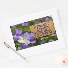 Pegatina Rectangular Francis Bacon Cita Inspiradora "Sabiduría"